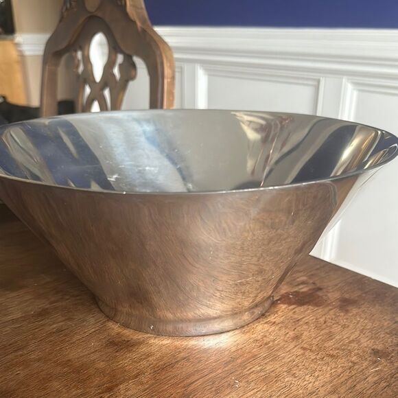 Vintage Hacienda Real HR, Large Serving Bowl Handmade Mexican Pewter - Picture 1 of 6